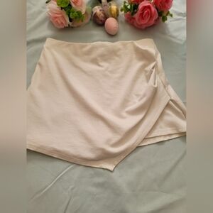 White Asymmetrical Skirt